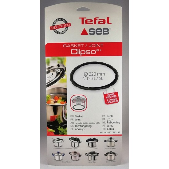 Λάστιχο Χύτρας Tefal Clipso 4.5Lt/6Lt (Παλαιού Τύπου), ORIGINAL