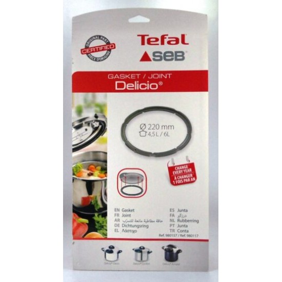 Λάστιχο Χύτρας Tefal Delicio 4.5Lt-6Lt, ORIGINAL