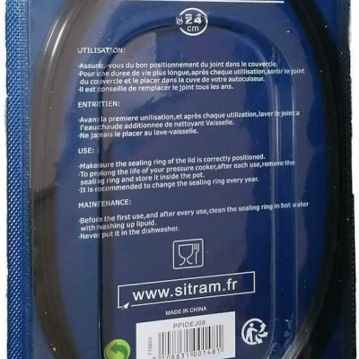 Λάστιχο Χύτρας Sitram 8Lt, ORIGINAL κατάλληλο για: Miss Inox/Pallas/Vulcain