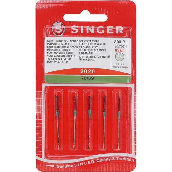 Βελόνες 800 Για Ψιλά Υφάσματα 70/09 Singer