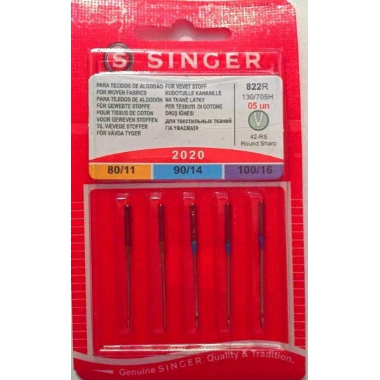 Βελόνες 822 Για Υφάσματα 80/90/100 Singer